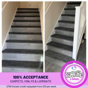 Pay weekly carpets, vinyls and laminate with no credit check from £10 per week apply today 01206 692360