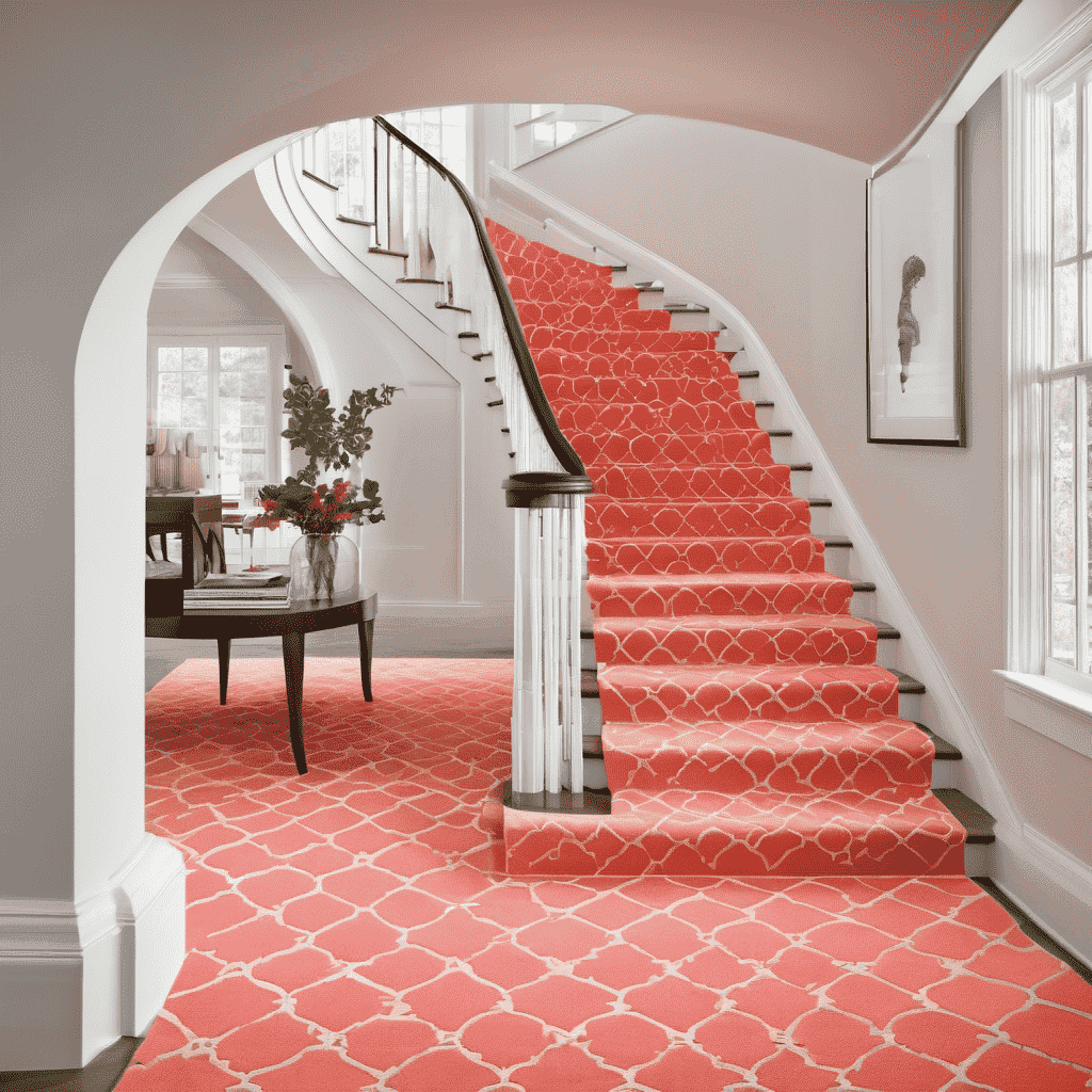 coral stair carpet