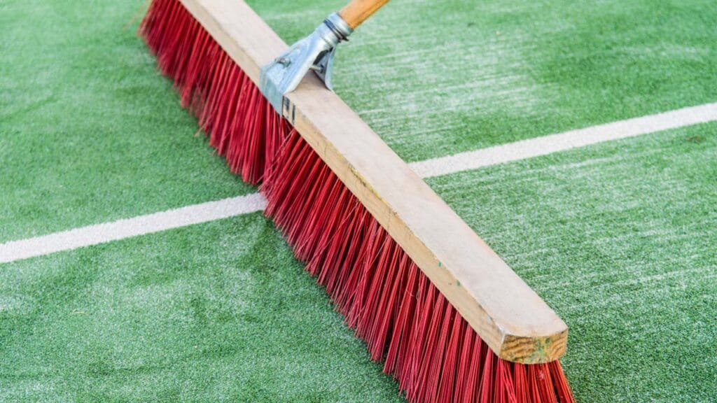 spread and brush the infill