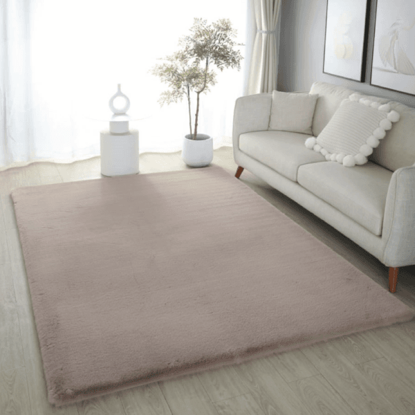 Beige Rugs 11 3D Fur Beige Rug 1