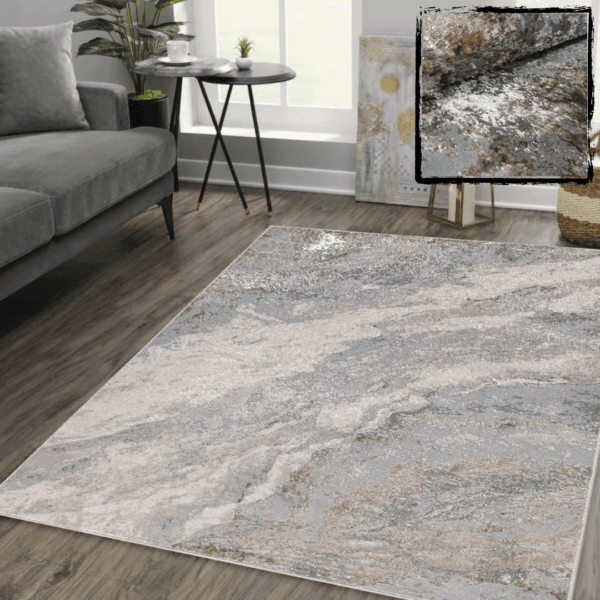 Square Rugs 37 Mystic Gold Rug – Style 5 1