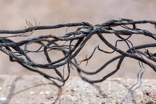 damaged TV cables
