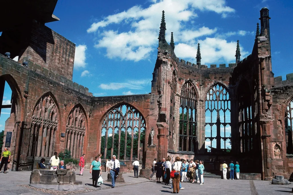 ruins St Michaels Cathedral Coventry Eng West