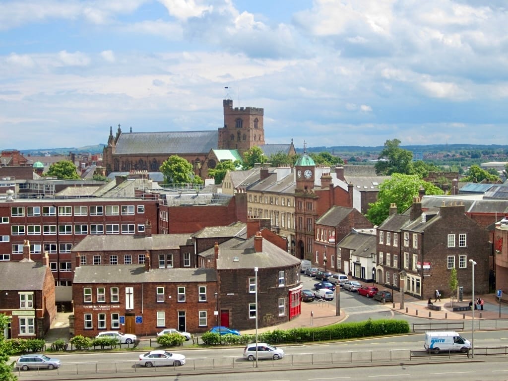 Carlisle Cathedral seen from 3rd floor of Castle keep geograph.org .uk 3043053