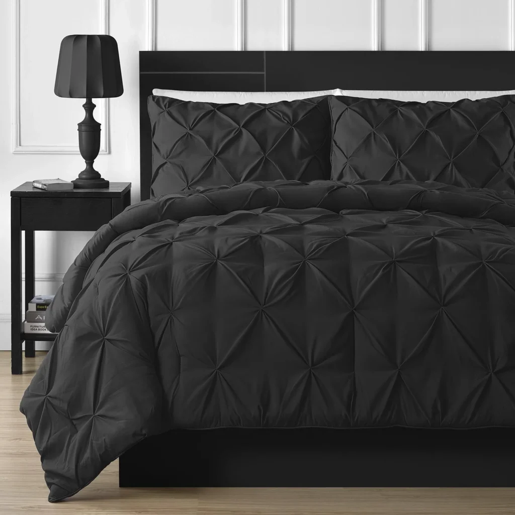 Black Bed 3 Diamond Black Bed Sheet Set with Quilt Pillow and Cushions Covers 02 450ada4d b039 4b95 8941 4e9f29024d04