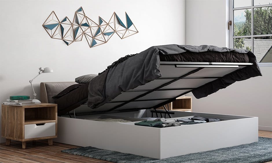clear surrounding storage bed