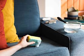 cleaning sofa with dish soap