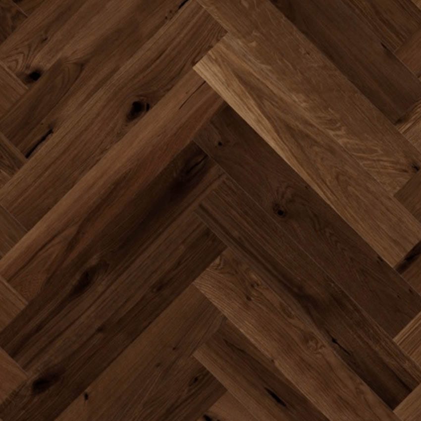 LVT Dark Oak Stick Down Herringbone