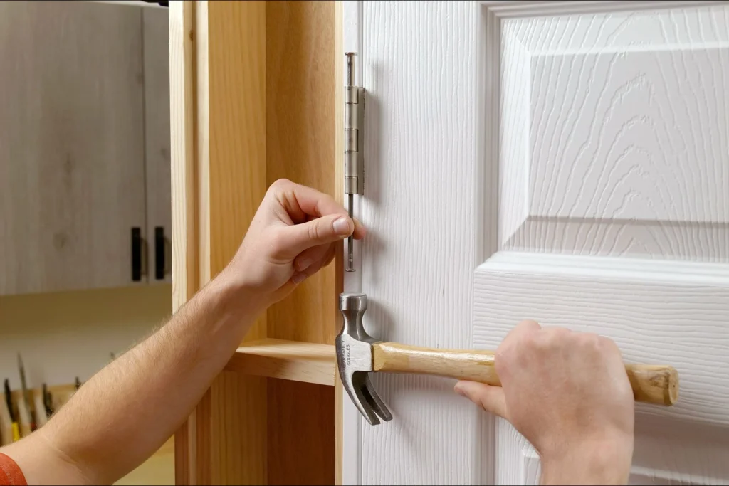 remove door hinges and frames