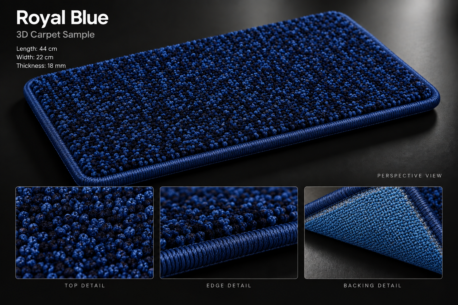 Royal Blue 3D sample