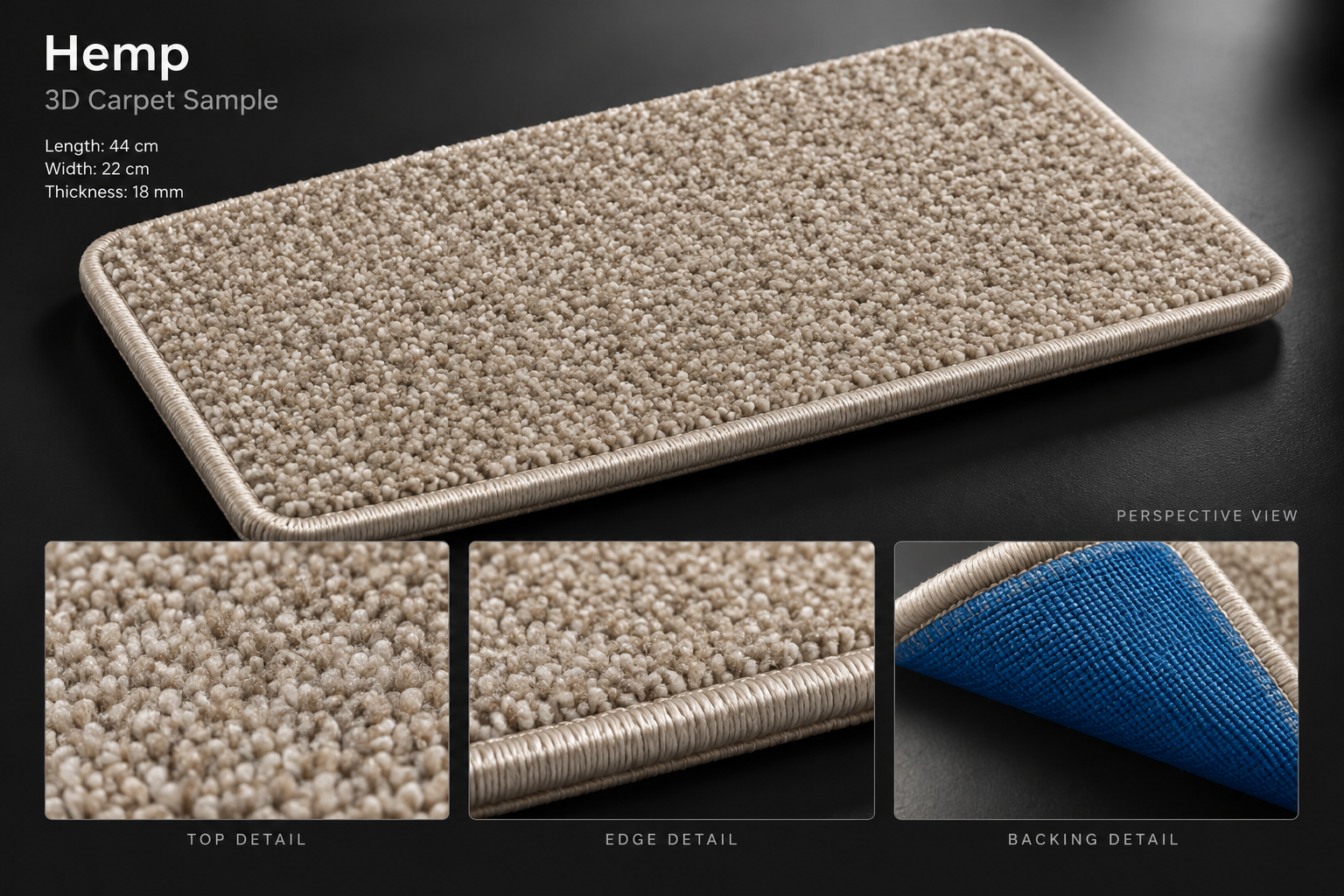 Hemp 3D sample