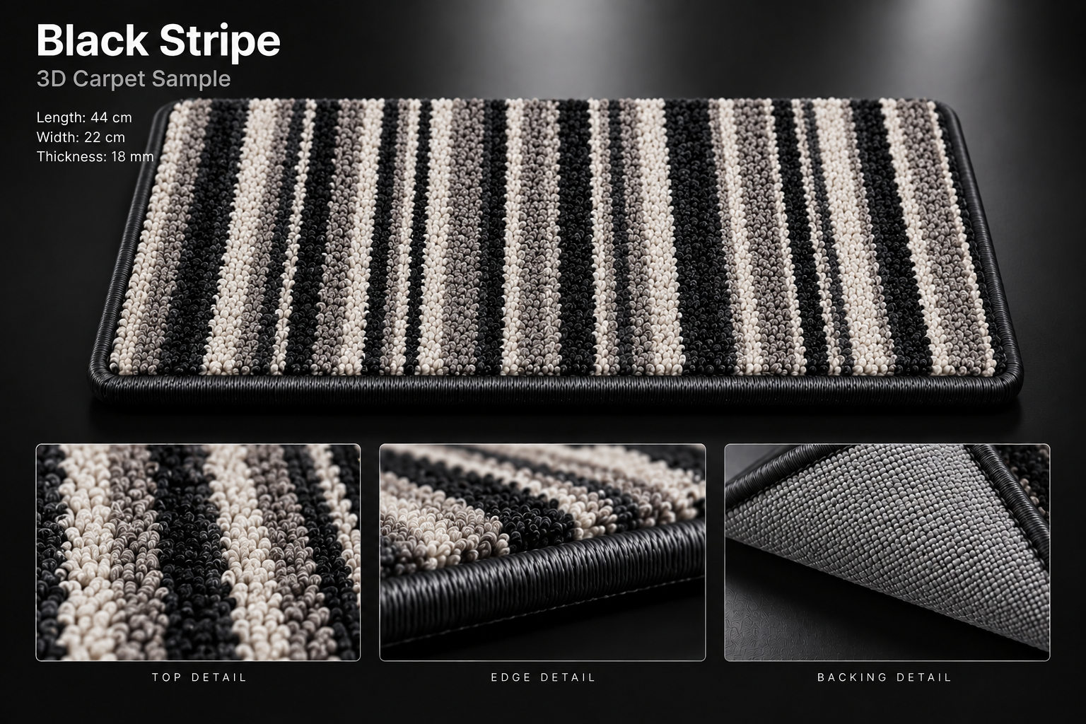 Black Stripe 3D sample